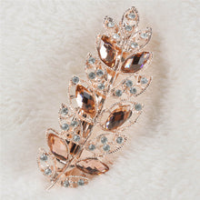 NEW Women Fashion Crystal Rhinestone Leaf Hair Barrette Clip Hairpin Hair Clip NW