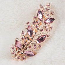NEW Women Fashion Crystal Rhinestone Leaf Hair Barrette Clip Hairpin Hair Clip NW