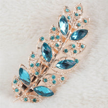 NEW Women Fashion Crystal Rhinestone Leaf Hair Barrette Clip Hairpin Hair Clip NW