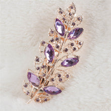 NEW Women Fashion Crystal Rhinestone Leaf Hair Barrette Clip Hairpin Hair Clip NW