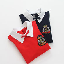 New 2-7Years Kids Lovely Girl False Two-piece Dress Children Mini Dresses Toddlers Clothes NW