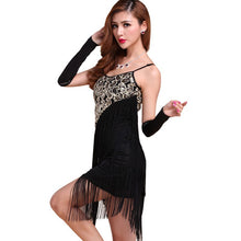 New Women Sexy Flapper Sequined Fringed Dance Dress Ladies Rumba Latin Dress NW