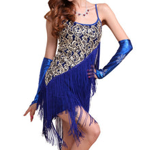 New Women Sexy Flapper Sequined Fringed Dance Dress Ladies Rumba Latin Dress NW