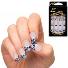 New 25 Patterns Fashion Acrylic Designer Nail tips False French Nails Full 24pcs NW