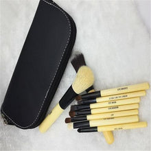 New 9pcs Professional Soft Cosmetic Makeup Brush Set Kit Zipper Pouch Bag Case NW