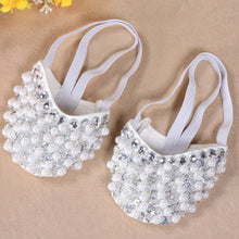 New Bling Diamond Rhinestone Peals Half Sole Sandal Lyrical Belly Dance Shoes NW
