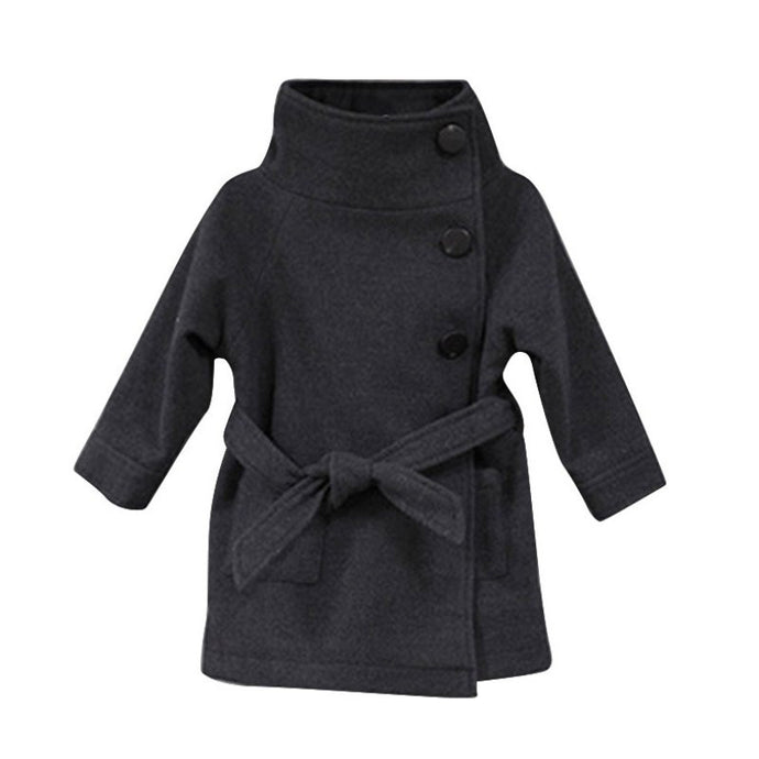 New Fashion Girls Children Jackets Baby Little Single Breasted Child Coat Girl Jackets Bow Girl Clothes Outerwear 01 NW