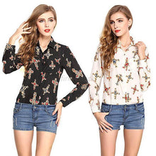 New Fashion Women Long Sleeve Vintage Sheer Tops Shirt Chiffon Blouse 9 Style NW