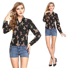 New Fashion Women Long Sleeve Vintage Sheer Tops Shirt Chiffon Blouse 9 Style NW