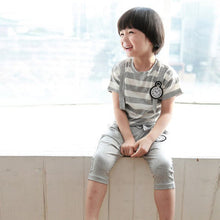 New Kids Boys Clothing Sets Baby Straps Striped Shirts Harem Pants Suit Cotton 2pcs Set Outfits Clothes 0-4Y NW