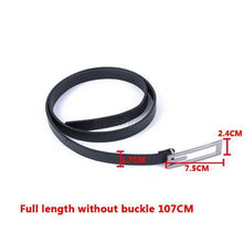 New Men G Shape Alloy Buckle Thin Faux Leather Waist Belt Strap Waistband NW