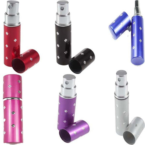 New Mini Refillable Crystal Perfume Atomizer Bottle Travel Spray Scent Pump Case NW