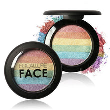 New Rainbow Highlighter Makeup Palette Cosmetic Blusher Shimmer Powder Contour Eyeshadow Face Changing Highlight NW