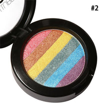 New Rainbow Highlighter Makeup Palette Cosmetic Blusher Shimmer Powder Contour Eyeshadow Face Changing Highlight NW