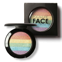 New Rainbow Highlighter Makeup Palette Cosmetic Blusher Shimmer Powder Contour Eyeshadow Face Changing Highlight NW