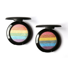 New Rainbow Highlighter Makeup Palette Cosmetic Blusher Shimmer Powder Contour Eyeshadow Face Changing Highlight NW