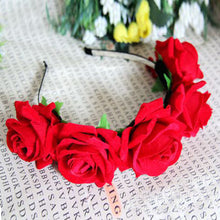 New Rose Flower Garland Hair Head Band Crown For Bride Flower Girl 6 Colors NW