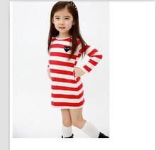 New Style Girls Long-sleeved T-shirt Bottoming Shirt Cotton Striped T-shirt Love NW