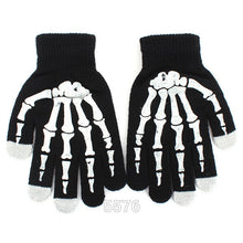 New Style Full Finger Unisex Ghost Bone Touch Screen Knit Skeleton GlovesFree ping NW