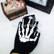 New Style Full Finger Unisex Ghost Bone Touch Screen Knit Skeleton GlovesFree ping NW