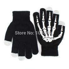 New Style Full Finger Unisex Ghost Bone Touch Screen Knit Skeleton GlovesFree ping NW