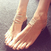 New Stylish Multi Tassels Anklets Bracelet Sexy Foot Chain for Women Link Gold Anklet NW