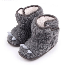 New Super Warm Infantil Baby Boys Girls Little Monster Flock Boots Shoes Kids Prewalker Soft Bottom Anti-slip Crib Snow Shoes NW