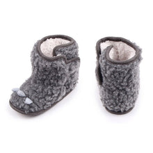 New Super Warm Infantil Baby Boys Girls Little Monster Flock Boots Shoes Kids Prewalker Soft Bottom Anti-slip Crib Snow Shoes NW