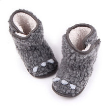 New Super Warm Infantil Baby Boys Girls Little Monster Flock Boots Shoes Kids Prewalker Soft Bottom Anti-slip Crib Snow Shoes NW