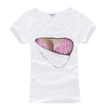 New Unique Women 3D Print Funny T Shirts Fake Big Chest Bra Tops Hot NW