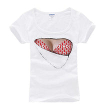 New Unique Women 3D Print Funny T Shirts Fake Big Chest Bra Tops Hot NW