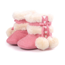 New Newborn Baby Flock Warm Pre-walker Shoes Infant Boy Girl Toddler Soft Soled First Walker NW
