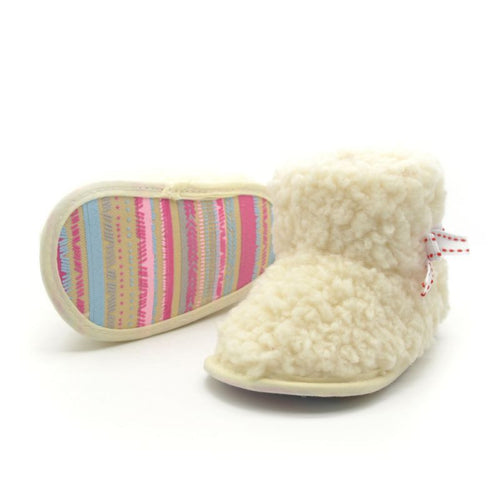 New Newborn Baby Flock Warm Pre-walker Shoes Infant Boy Girl Toddler Soft Soled First Walker NW