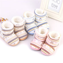 New Newborn Baby Flock Warm Pre-walker Shoes Infant Boy Girl Toddler Soft Soled First Walker NW