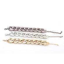 New Women Fashion Gold Silver Plated Cuff Charm Chain Bracelet Jewelry NW