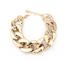 New Women Fashion Gold Silver Plated Cuff Charm Chain Bracelet Jewelry NW
