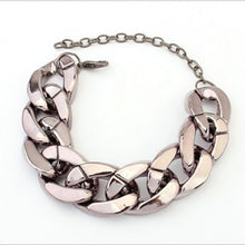 New Women Fashion Gold Silver Plated Cuff Charm Chain Bracelet Jewelry NW