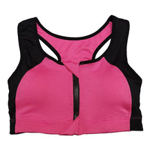 New Women Fitness Workout Bra Top Zipper Front Padded Underwear Adjustable Strap Quick Dry Seamless Push Up Bras NW