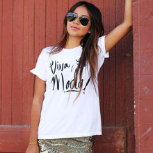 New Women Girls Short Sleeve Letter Print Shirt Loose T-shirt Casual Cotton Tops NW