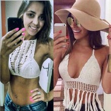 New Women Lace Crochet Tassle Crop Tops Bustier Cami Tank Bikini Vest Bralet Bra NW