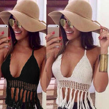 New Women Lace Crochet Tassle Crop Tops Bustier Cami Tank Bikini Vest Bralet Bra NW