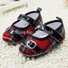NewInfant Girls Non-Slip Plaid Crib Shoes Toddler Soft Sole Flattie Baby ShoesFree ping NW