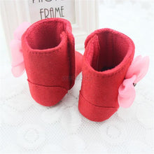 Newborn Baby Girls Big Flower Snow Boots Soft Crib Shoes Toddler Kids Warm Shoes 0-12M NW