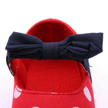 Newborn Baby Girls Polk Dot Bowknot Crib Shoes Infants Walking Shoes 0-12M NW