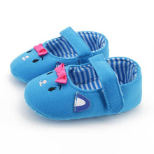 Newborn Infants Soft Sole Shoes Casual Bowknots Cat Crib Shoes Cotton 0-18M NW