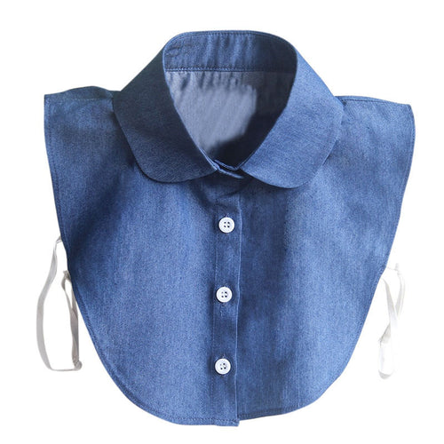 Newly Design Fashion Women Denim Blue Vintage Fake Shirt Collar Necklace Choker Collar LZH7 NW