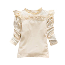 Pretty Girls Kids Baby Long Sleeve Lace Ruffled Collar Cotton Shirts Tops 0-4Y NW