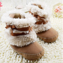 Princess Baby Girls Bowknot Snow Warm Boots Soft Crib Shoes Toddler Fleece Boots NW