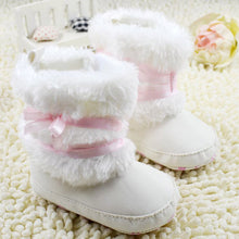 Princess Baby Girls Bowknot Snow Warm Boots Soft Crib Shoes Toddler Fleece Boots NW