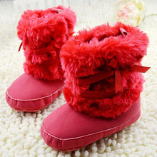 Princess Baby Girls Bowknot Snow Warm Boots Soft Crib Shoes Toddler Fleece Boots NW